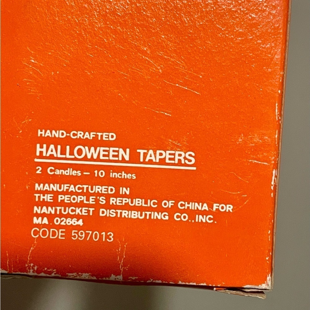 Halloween 10" Candles Curved Candlesticks‎ Ghosts Orange White - Picture 6 of 7